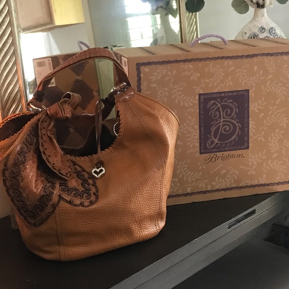 Brighton Tan Leather Tote Bag - Picture 2 of 13